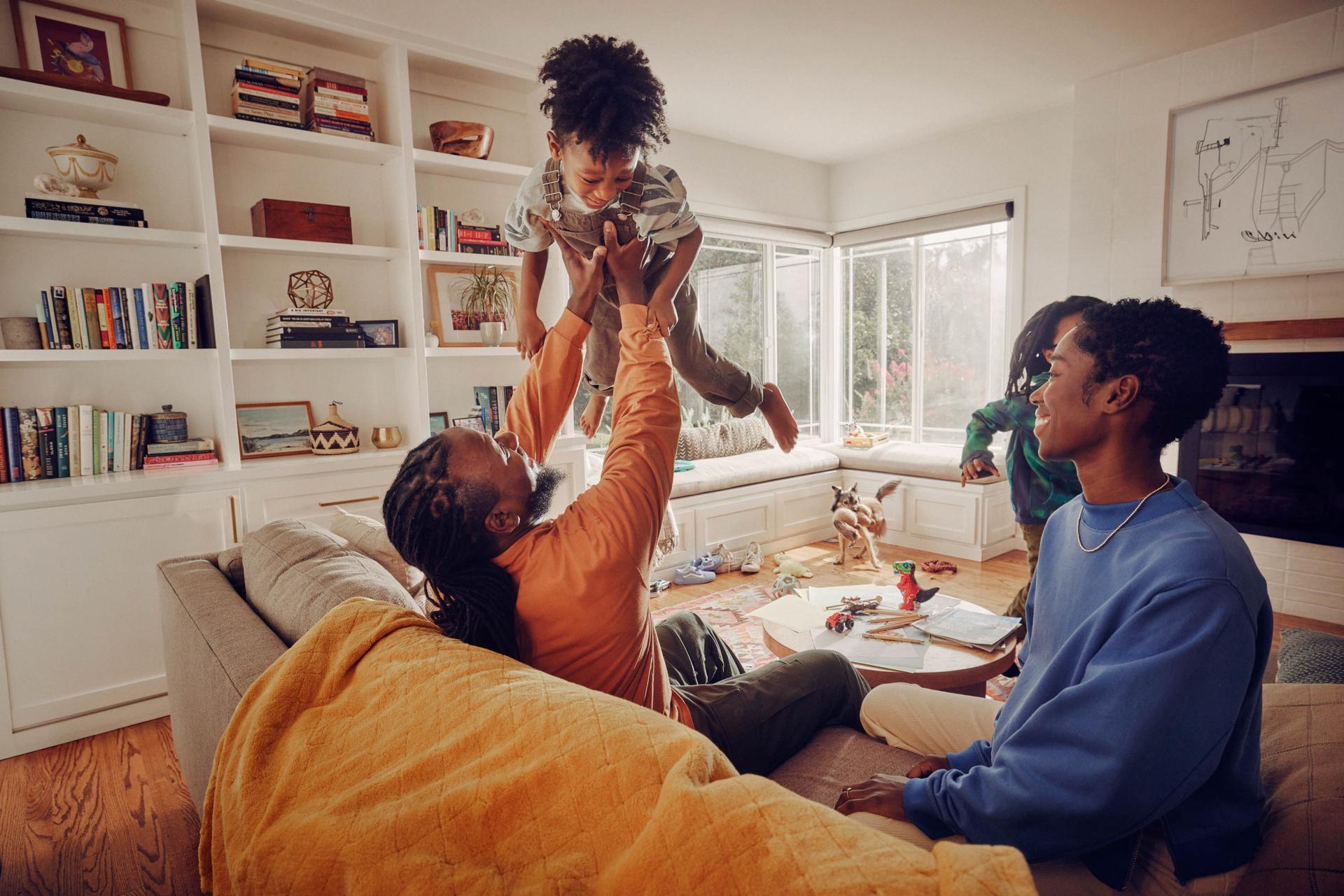 Stress free moment with family